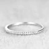 Half Eternity Women Wedding Ring Band 1ct Round Cut Diamond 14k WhiteGold Finish