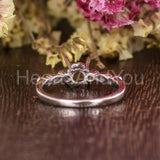 0.25ct Round Stone Ring Setting Round Simulated Semi Mount 14k White Gold Plated