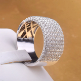 4ct Round Cut VVS1 Diamond Wedding Ring Band 14k White Gold Finish Half Eternity