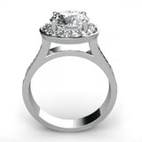 3ct Round Cut VVS1D Diamond Halo Stylish Engagement Ring 14k White Gold Finish