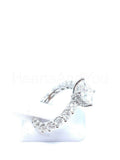 2.35ct Round Cut Moissanite Solitaire with Accents Ring 14k White Gold Plated
