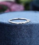 0.4ct Marquise Simulated Diamond Half Eternity Wedding Band 14k WhiteGold Plated