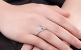 1.9ct Round Cut VVS1 Diamond Engagement Ring 14k White Gold Finish Floral Bypass
