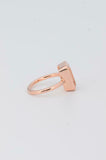 2ct Engagement Ring Emerald Cut Peach Morganite Solitaire 14k Rose Gold Finish