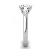 2ct Round Cut VVS1D Diamond Pear Accent Engagement Ring 14k White Gold Finish