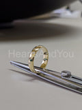0.2ct Round Cut Moissanite Zig Zag Flush Set Wedding Band 14k Yellow Gold Plated