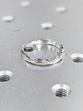 0.3ct Round Cut Moissanite Infinity Eternity Wedding Band 14k White Gold Plated