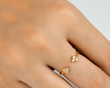 0.5ct Engagement Ring Round Cut Diamond Braided Rope 14k Yellow Gold Finish