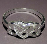 0.7ct Round Cut Diamond Engagement Ring 14k White Gold Over Infinity Love Design