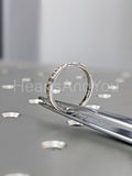0.3ct Round Cut Moissanite Bow Tie Shaped Wedding Band 14k White Gold Plated