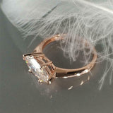 2ct Marquise Cut Diamond Engagement Ring Classic Solitaire 14k Rose Gold Finish