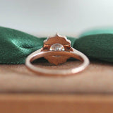 2.5Ct Round Cut DVVS1 Diamond Vintage Halo Engagement Ring 14K Rose Gold Finish