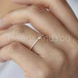 0.3ct Marquise Cut Simulated Diamond Minimalist Ring 14k Yellow Gold Plated