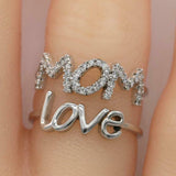 1.2ct Round Cut Diamond Mom Love Mothers Day Gifting Ring 14k White Gold Finish