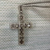 2ct Emerald Simulated Diamond Cross Jesus Pendant 14k White Gold Plated NO CHAIN