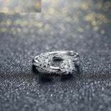 1.9ct Round Cut VVS1 Diamond Engagement Ring 14k White Gold Finish Floral Bypass