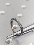 0.2ct Round Cut Moissanite Anniversary Women Wedding Band 14k Black Gold Plated