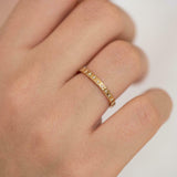 1ct Round Cut Diamond Wedding Band 14k Yellow Gold Finish Engraved Star Eternity