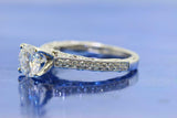 2.5ct Round Cut Diamond Engagement Ring Milgrain Bridal Set 14k WhiteGold Finish