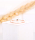 0.2ct Princess Simulated Diamond Solitaire Engagement Ring 14k Rose Gold Plated