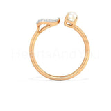0.2ct Round Cut Moissanite Open Cuff Engagement Ring 14k Yellow Gold Plated