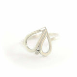 0.1ct Round Cut VVS1D Diamond Engagement Ring Petal Leaf 14k White Gold Finish