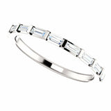 0.5ct Baguette Diamond Eternity Anniversary Wedding Band 14k White Gold Finish