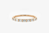 1.2ct Baguette Diamond Eternity Anniversary Wedding Band 14k Rose Gold Finish
