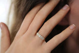 2.9ct Wedding Band Round Cut Diamond Halo Half Eternity 14k Yellow Gold Finish