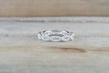 1.2ct Round Cut Diamond Wedding Band 14k White Gold Finish Infinity Stackable