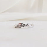 0.2ct Round Cut Moissanite Infinity Women Engagement Ring 14k White Gold Plated