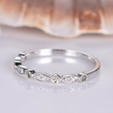 Half Eternity Wedding Ring Band 1ct Round Cut Diamond 14k White Gold Finish