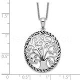 0.5ct Round Cut Moissanite Tree of Life Pendant 14k White Gold Plated NO CHAIN
