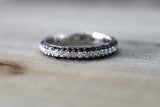 1.5ct Round Cut Diamond Wedding Band 14k White Gold Finish Three Row Eternity