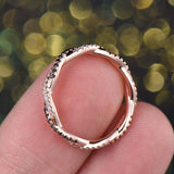 1.5ct Round Cut Black & White Diamond Infinity Eternity Band 14k RoseGold Finish