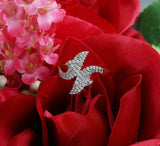 1.6ct Round Cut Diamond Engagement Ring Dual Dolphin Fish 14k Yellow Gold Finish