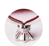 2.3Ct Round Cut Diamond Hidden Choker Halo Engagement Ring 14K White Gold Finish