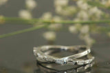 2.5ct Baguette Cut Diamond Cross Design Engagement Ring 14K White Gold Finish