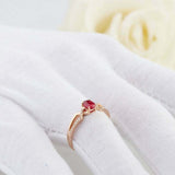 1ct Oval Cut Pink Ruby Engagement Ring Split Shank Solitaire 14k RoseGold Finish
