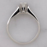 0.75Ct Emerald Cut VVS1D Diamond Solitaire Engagement Ring 18K White Gold Finish