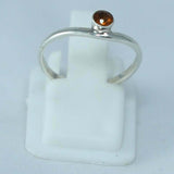 0.22ct Engagement Ring Round Cut Yellow Citrine Solitaire 14k White Gold Finish