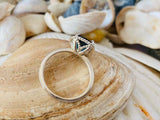 2ct Engagement Ring Cushion Cut London Blue Topaz Solitaire 14k White Gold Over