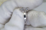 0.5ct Marquise Simulated Diamond Solitaire Engagement Ring 14k White Gold Plated