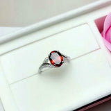 1.6ct Oval Cut Red Garnet Engagement Ring Diamond Split Band 14k White Gold Over