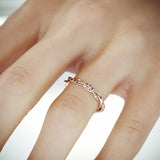 2Ct Round Cut Black Diamond Twisted Rope Infinity Wedding Band Rose Gold Finish