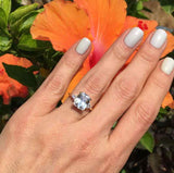 2.3ct Engagement Ring Radiant Cut Diamond Round Accents 14k Yellow Gold Finish