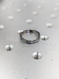 0.2ct Round Cut Moissanite Anniversary Women Wedding Band 14k Black Gold Plated