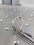 0.3ct Princess Simulated Diamond Cluster Engagement Ring 14k Yellow Gold Plated