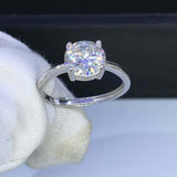 1ct Round Cut VVS1D Diamond Engagement Ring Solitaire Women 14k WhiteGold Finish