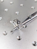 0.1ct Round Cut Moissanite Vintage-Inspired Wedding Band 14k White Gold Plated